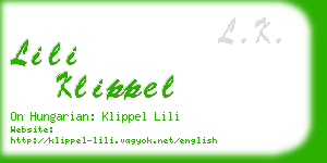 lili klippel business card